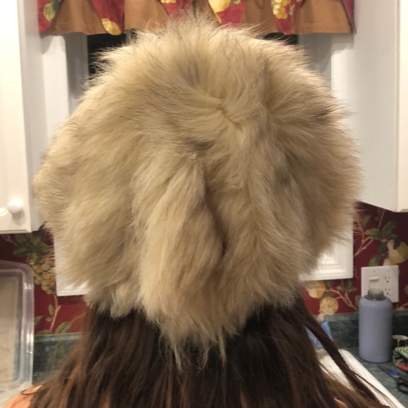 Vintage real fox fur hat main image 4